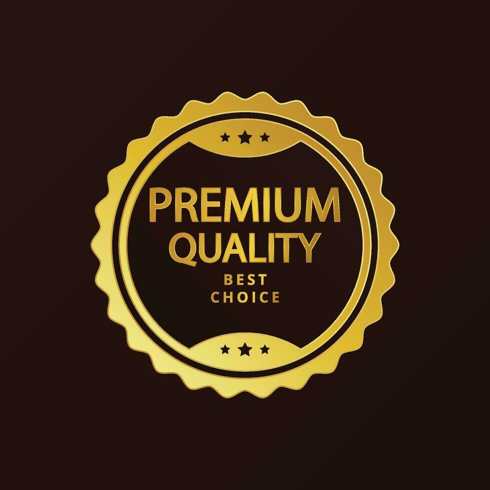 golden premium quality logo design free vector